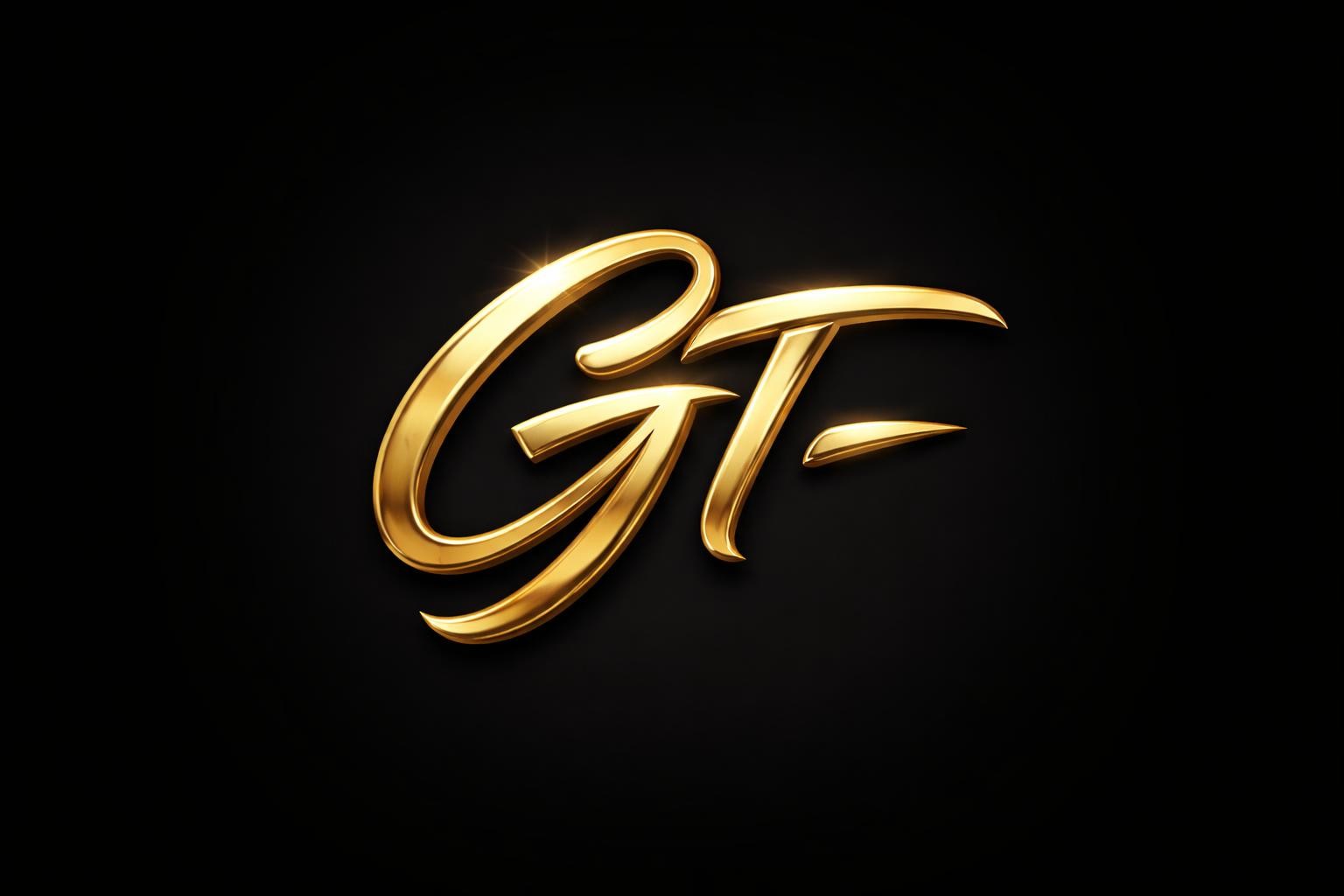 GOOGLE TAG LOGO for a WhatsApp community, with a gold lettered logo set against a sleek black background