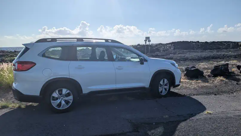 White Subaru Ascent for rent in Kona Big Island Hawaii