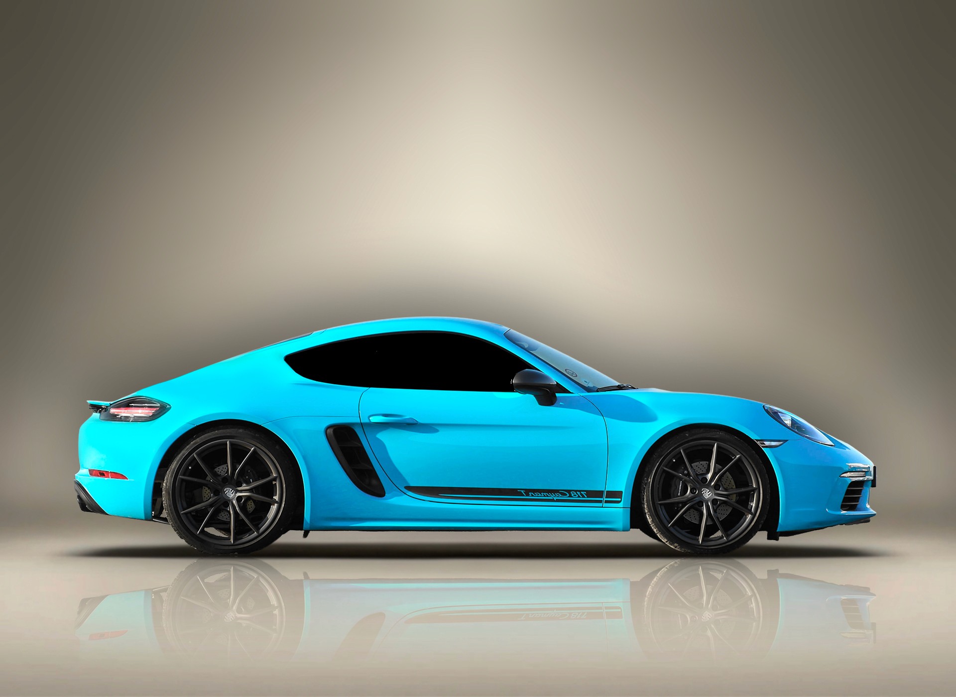 Location Porsche Cayman S Bleu Miami à Dubaï – Keyz Rent | Sportive