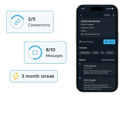 Networking app screenshots