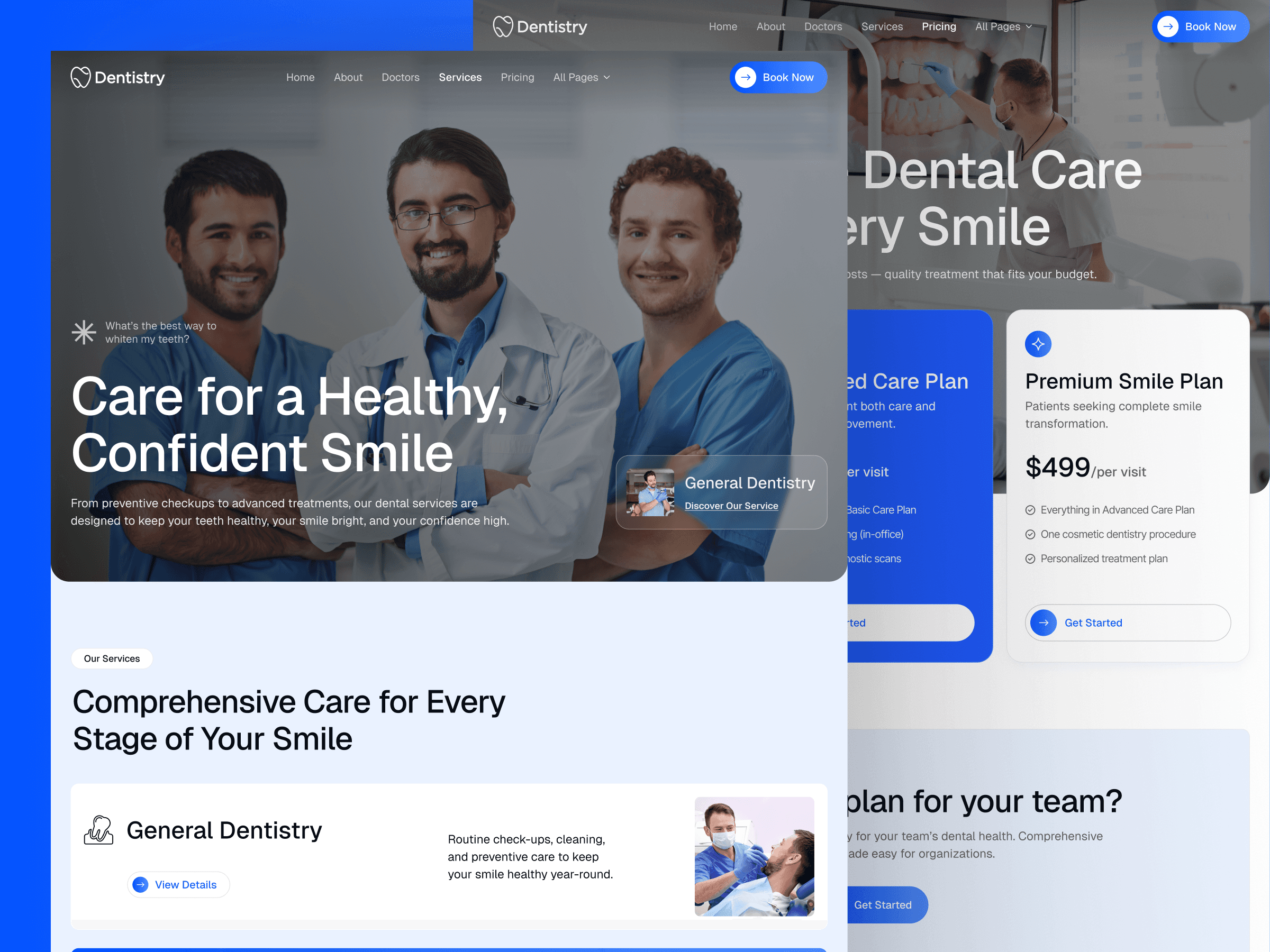 framer dental clinic template