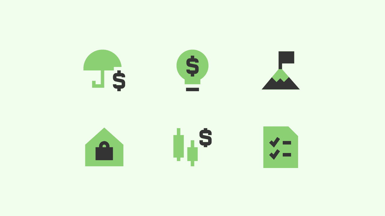 Sharp Flat Business Icon Set