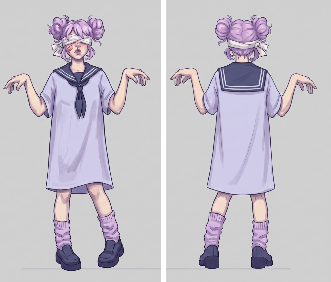 The two views, front and back, that were actually fed to the generator