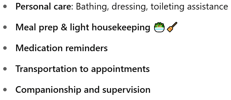 Services Typically Include: