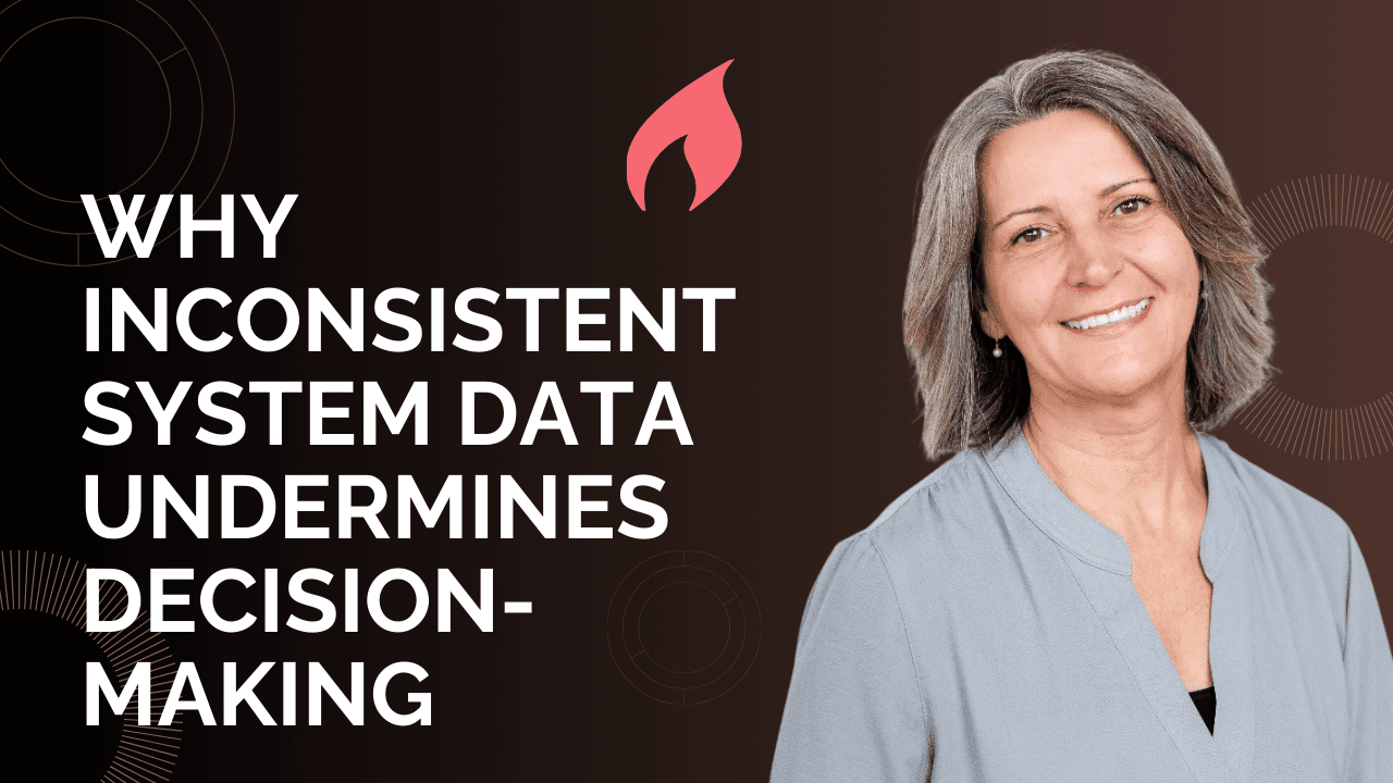 Disconnected business systems showing inconsistent data moving between platforms