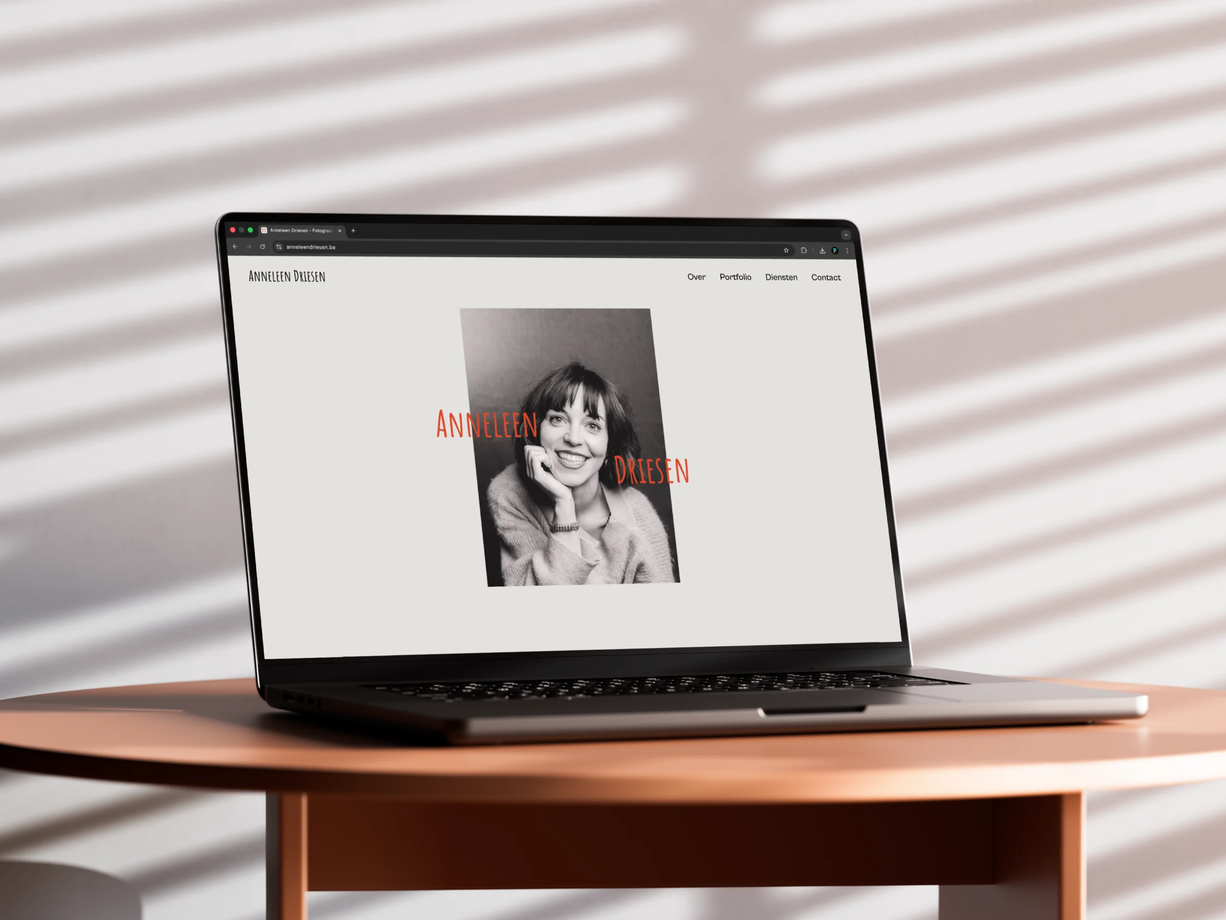 De nieuwe website van ondernemers fotografe Anneleen Driesen.