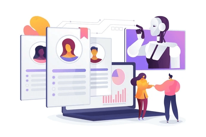 The image depicts a modern office environment where AI professionals are collaborating on projects, showcasing a vibrant company culture. Team members are engaged in discussions, demonstrating critical soft skills such as communication, problem solving, and emotional intelligence, essential for a positive work environment.