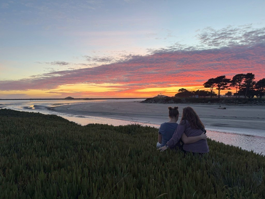 Watching the sunset over the estuary in Southern Oregon