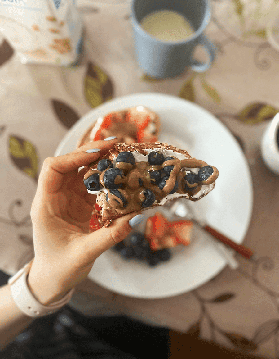 galletta con yogurt mirtilli e cioccolato