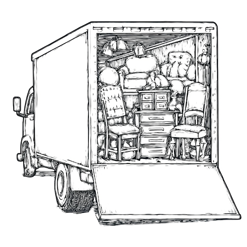 moving truck drawing