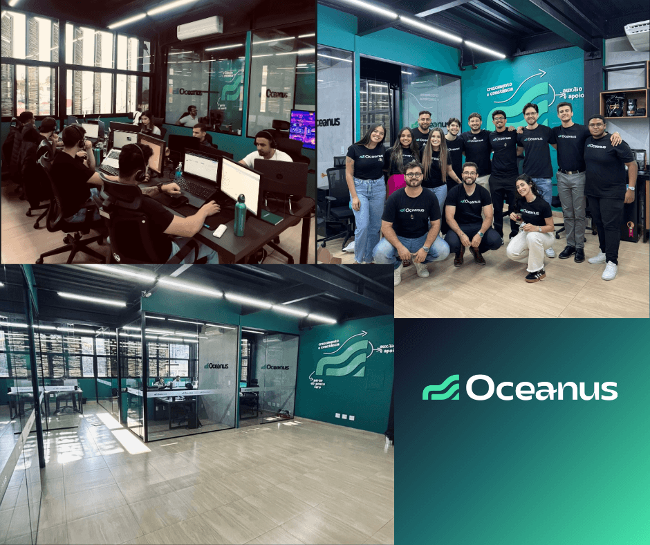 Office Picture with dark elements and blue light