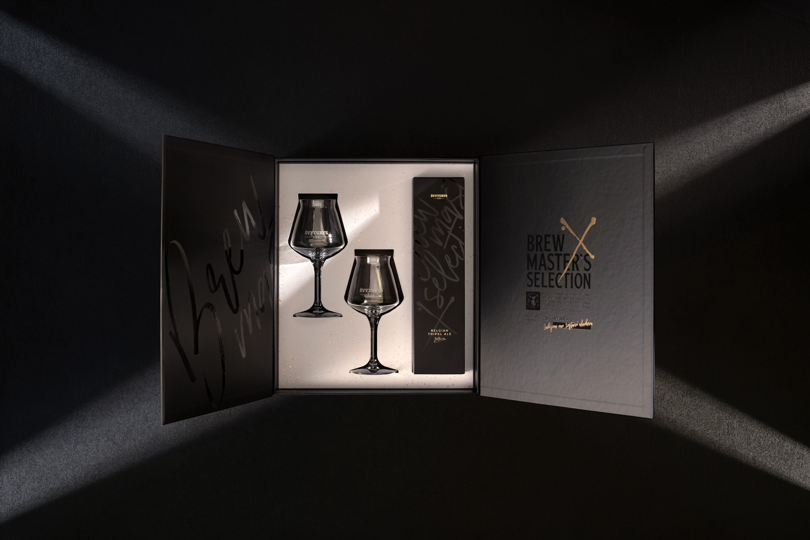 Limited series bottle label with modern minimal composition