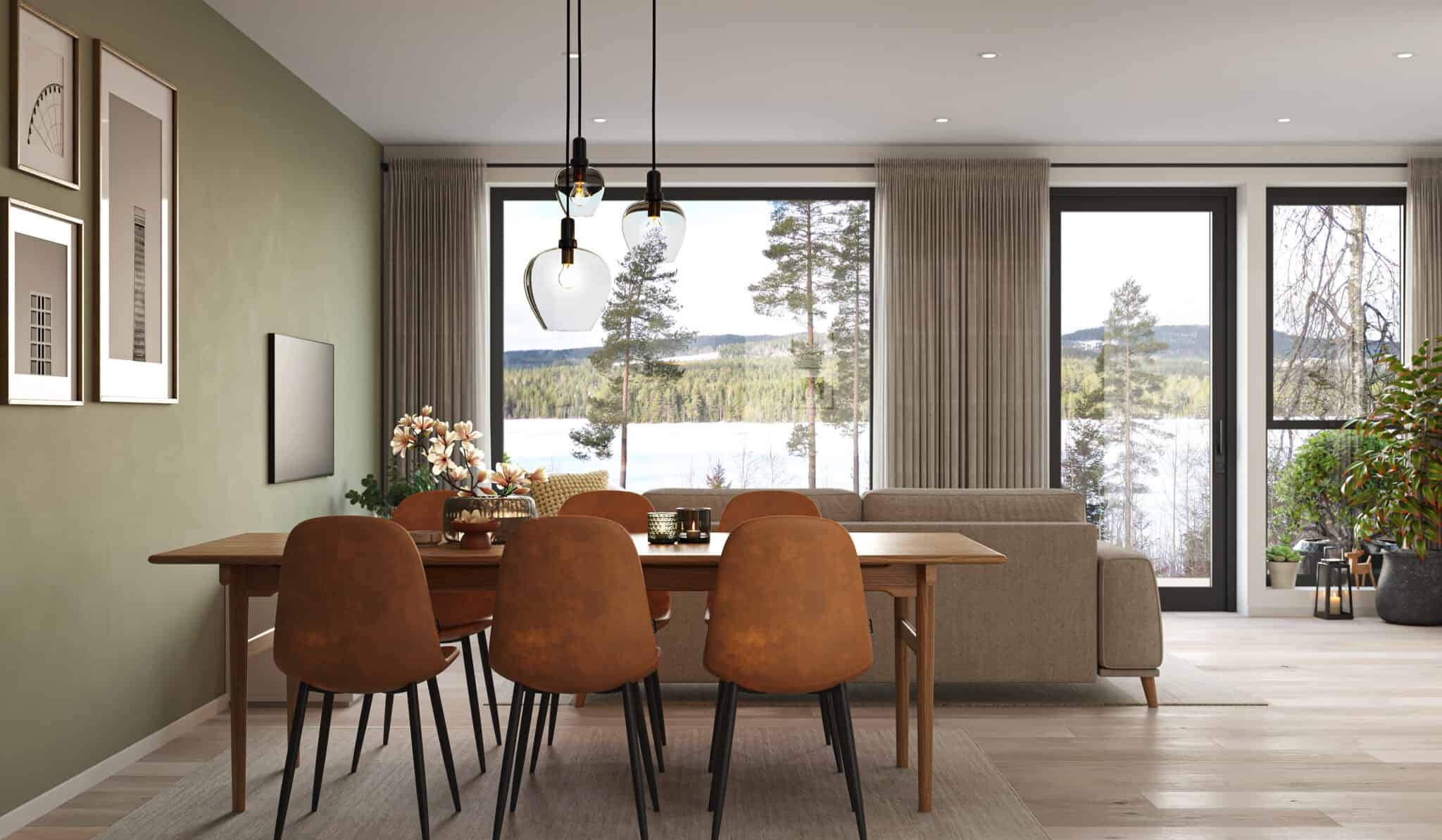 Oversikt over boligfelt på Harestustranda under utvikling