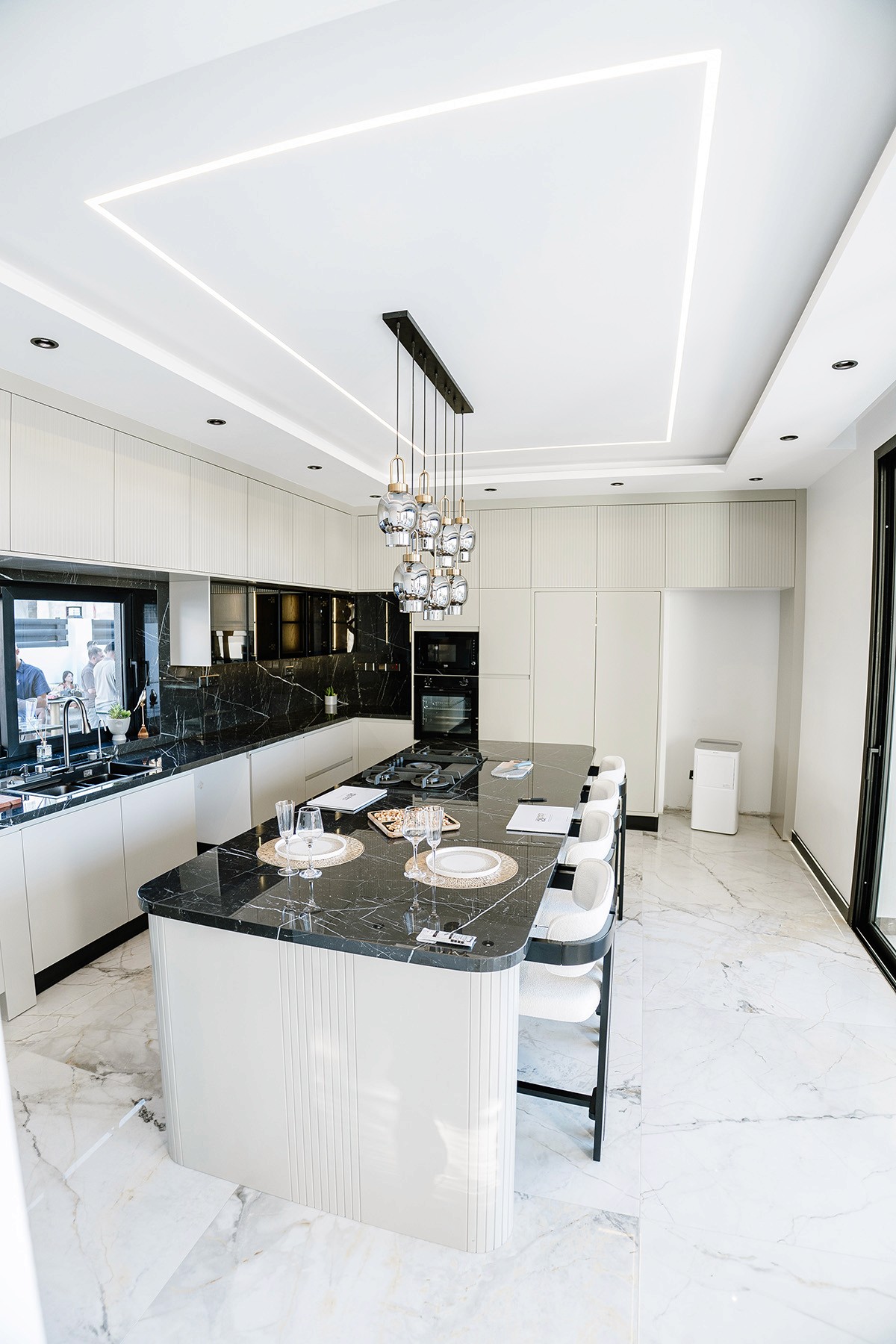 Modern luxury villa kitchen design in Northern Cyprus
