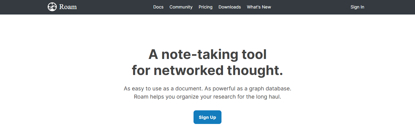 Roam Research (Networked Thinking)
