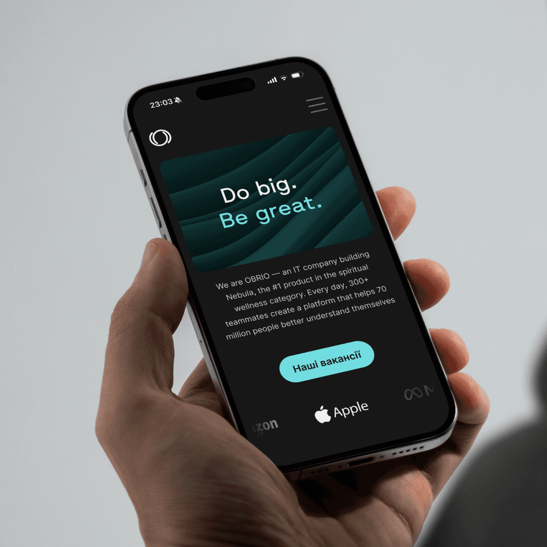 Phone showing Bloomy UI