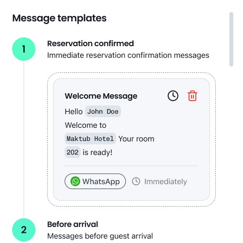 Message automations in Aloha Pro