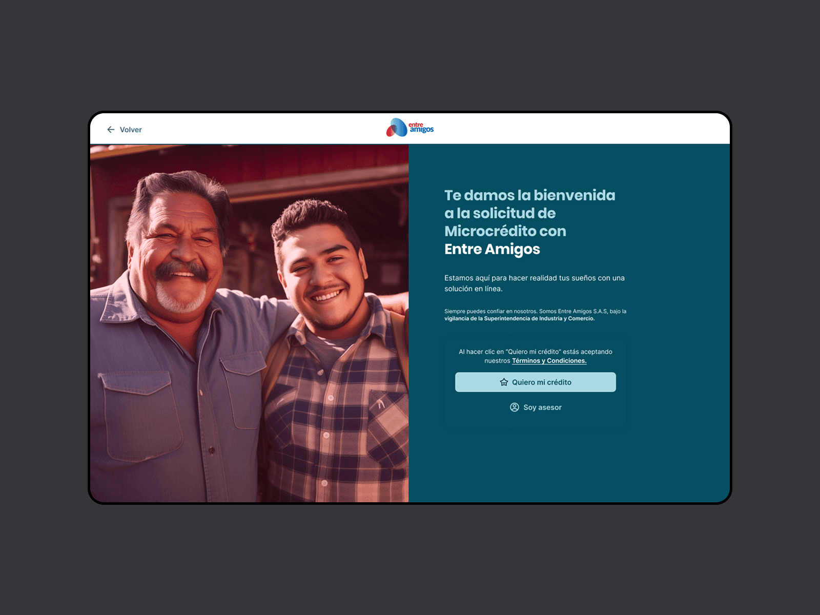 Welcome Screen credit product