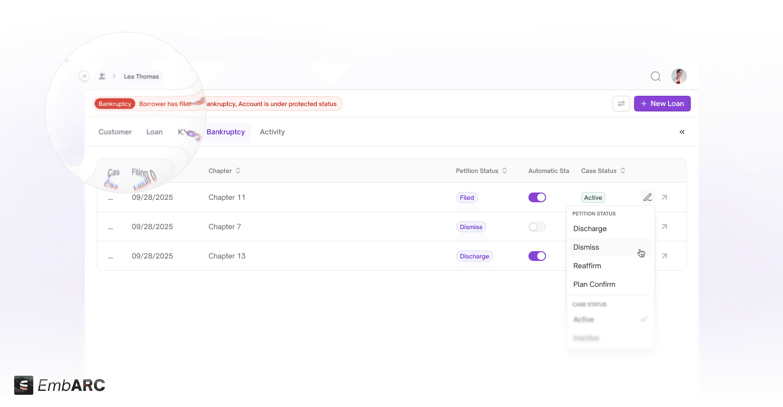 LendAPI embARC LMS - Bankruptcy Management