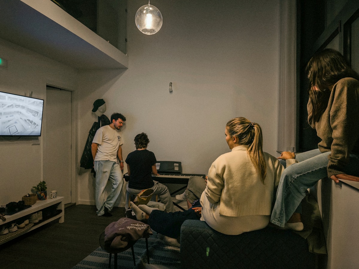 Modern apartment interior for remote workers