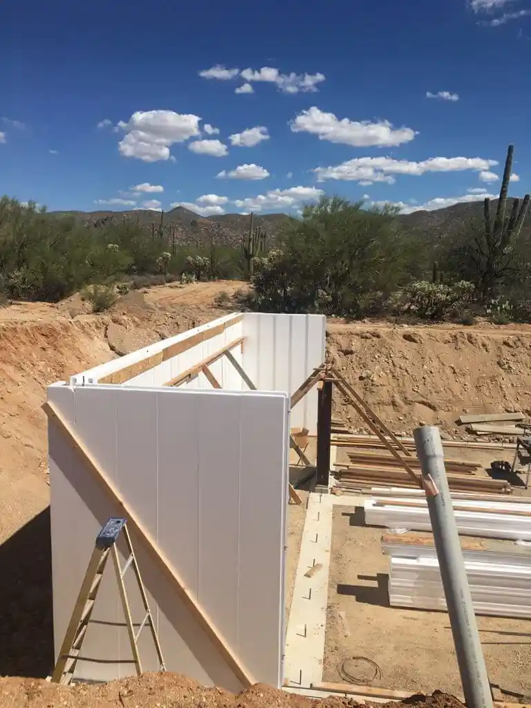 First floor walls of an ICF home in Arizona