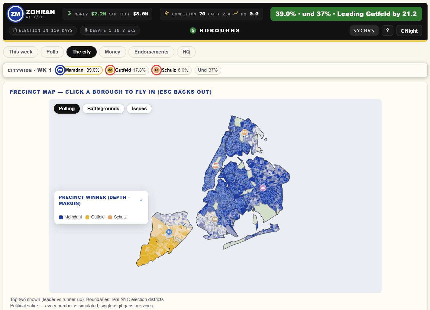 The City — Live Precinct Map