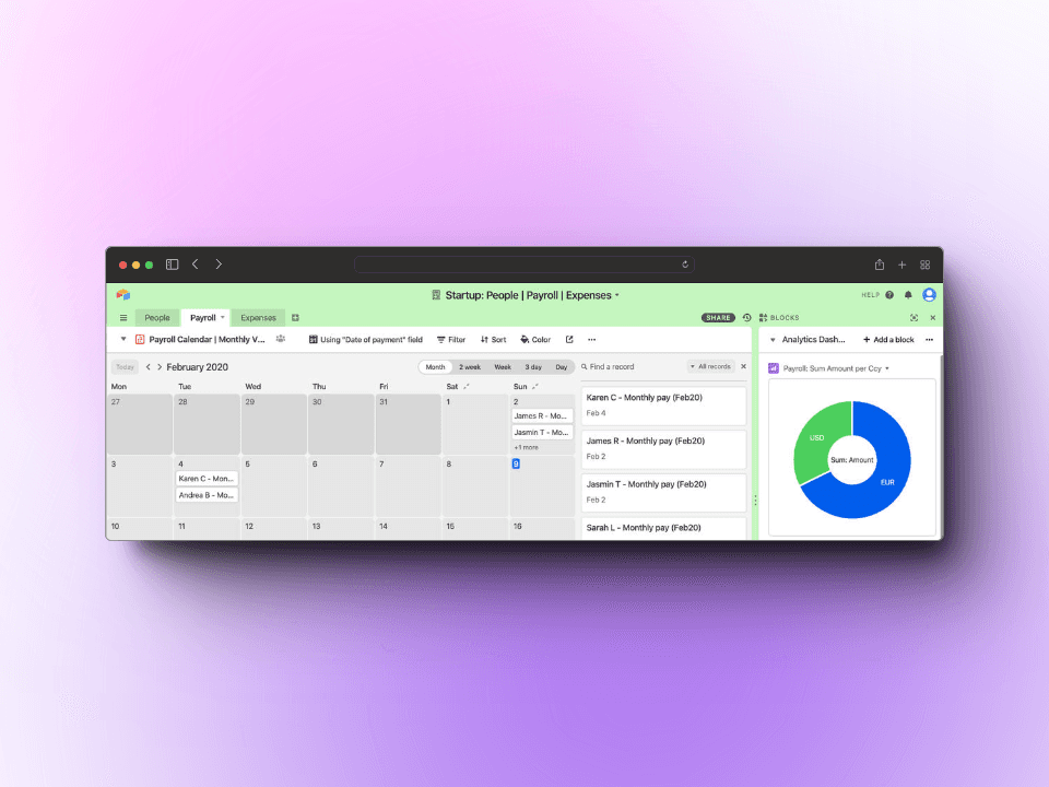 internal ops system invoice