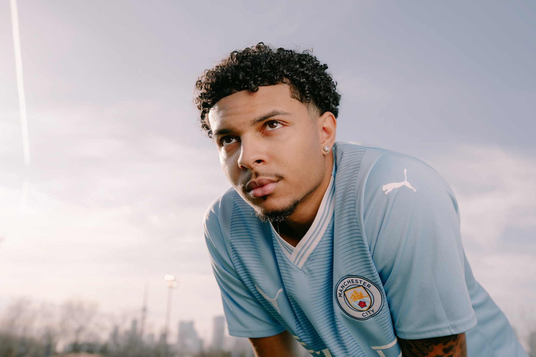 a woman wearing headphone