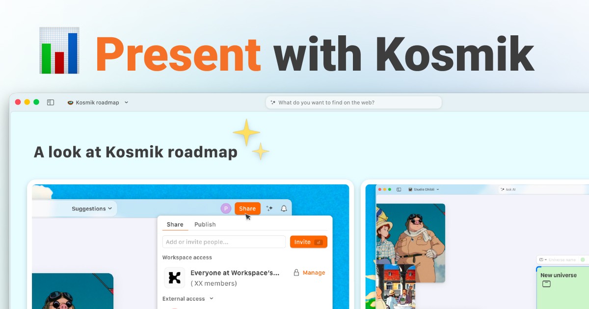 Kosmik Presentation Mode