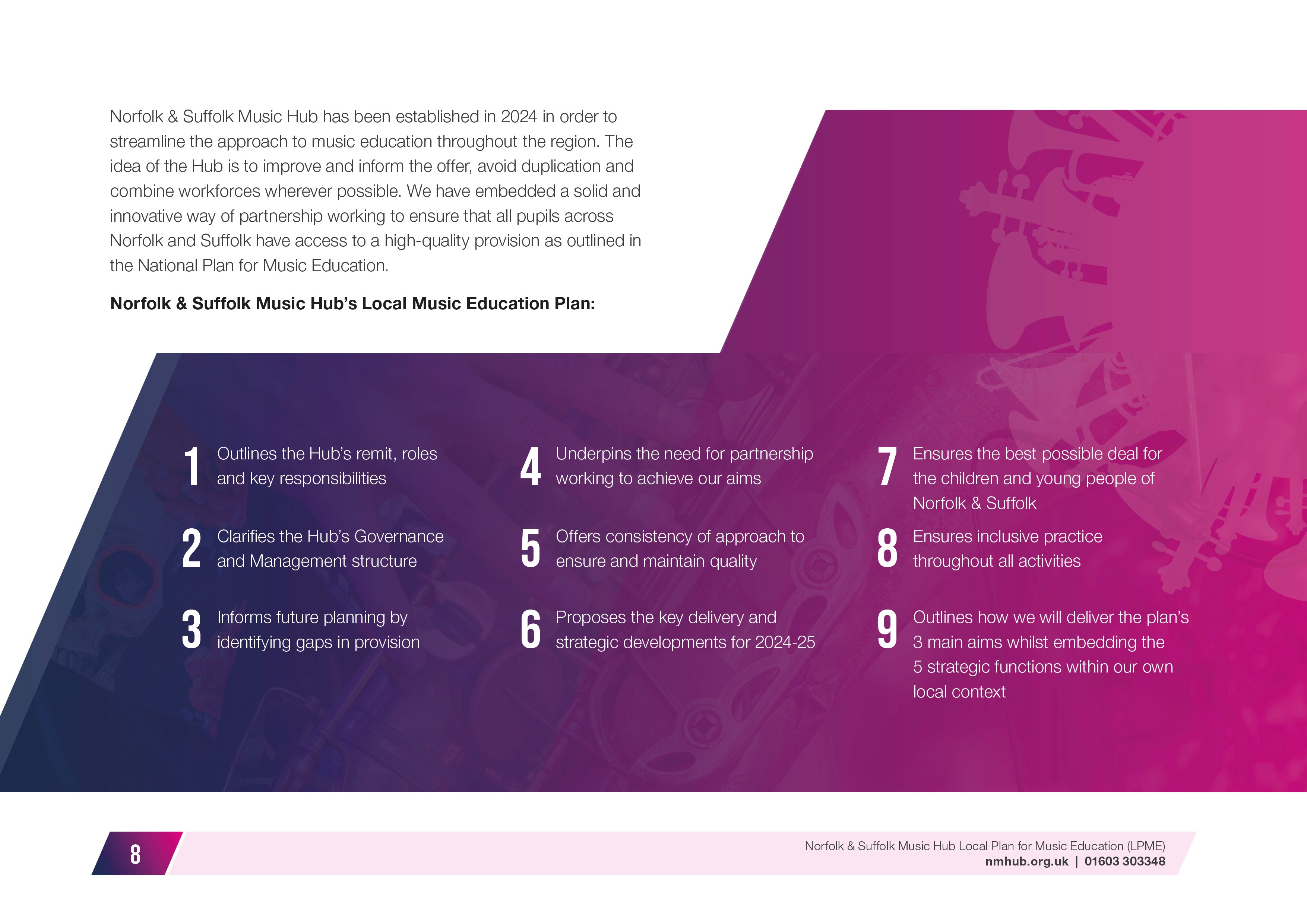 Music Hub festival brochure design