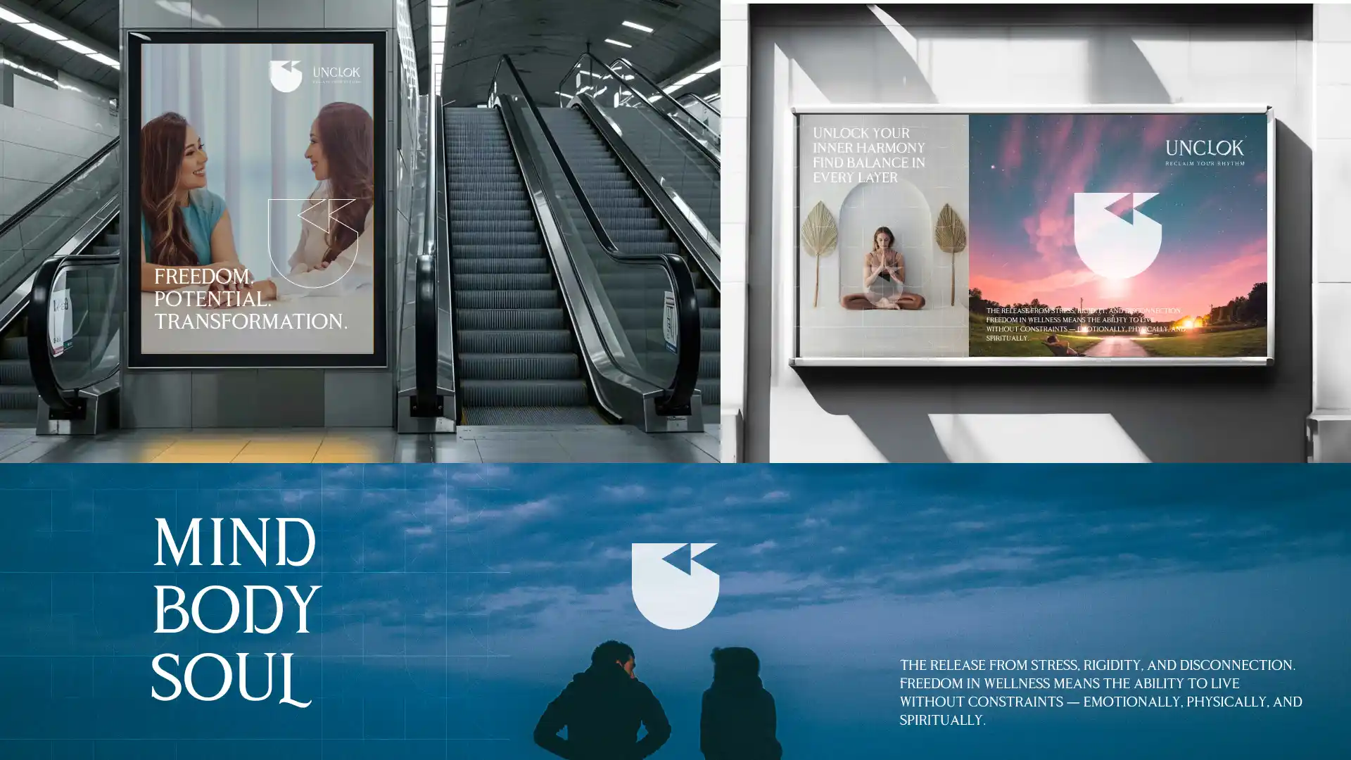 Unclok wellness center outdoor advertising campaign signage