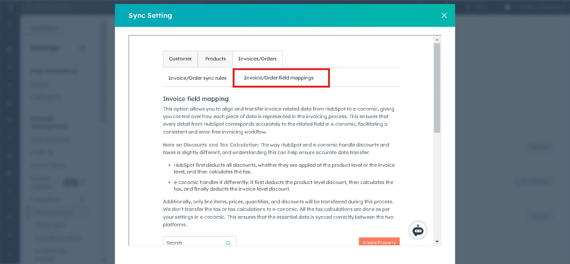 Setting Up Invoice/Order Field Mappings