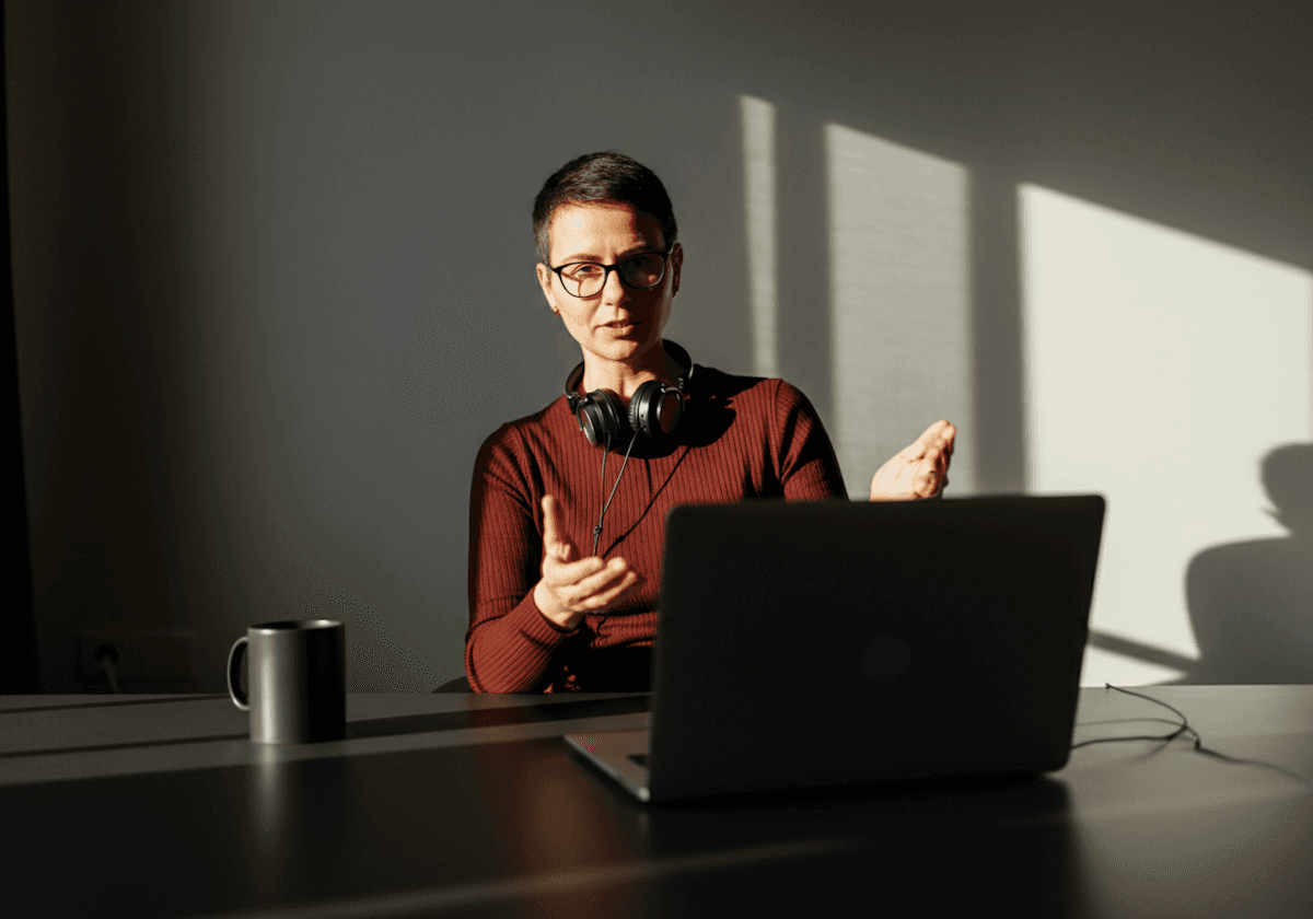 Person in Online Meeting