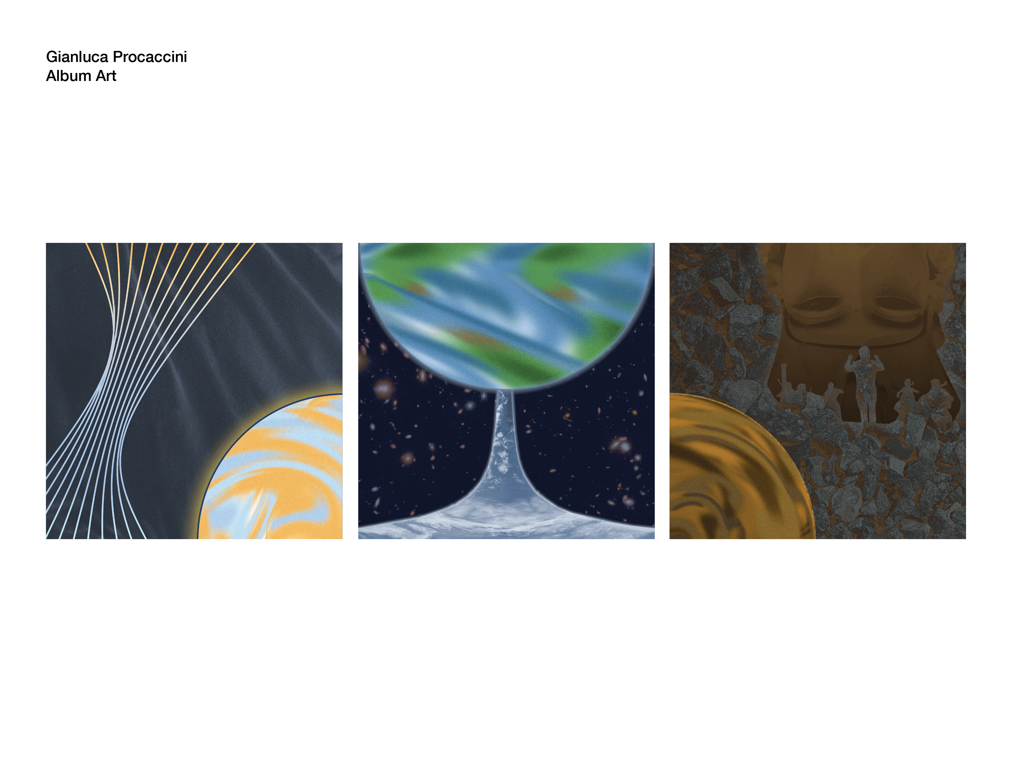 Tasked with creating a trilogy of album covers by Philip Glass that represent the music from the respective album, while also having a sense of harmony and coherence between the three designs. Designed in Adobe Photoshop, arranged in Adobe InDesign.