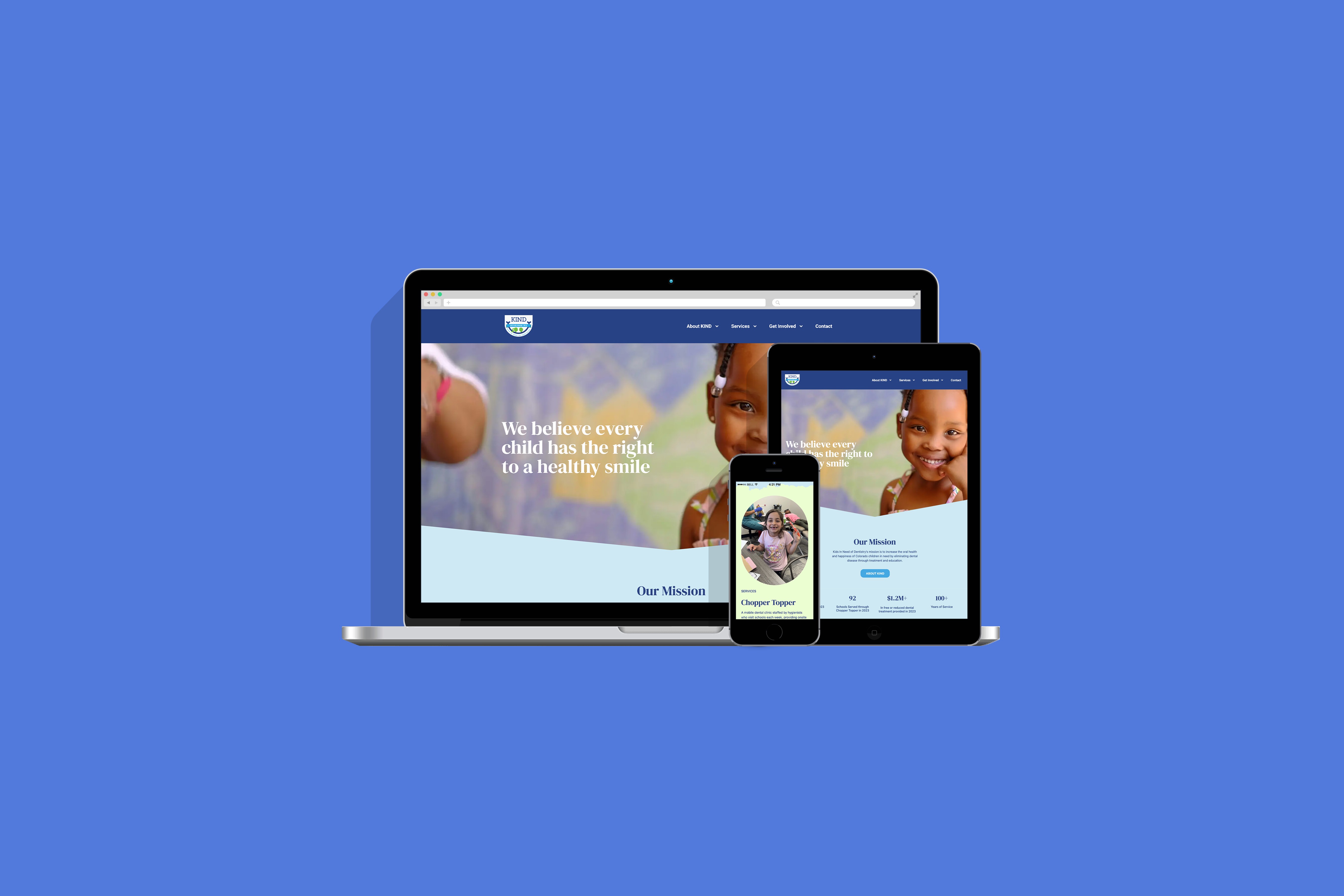 Mockup with a laptop, tablet, and phone displaying the free trials sign up page.