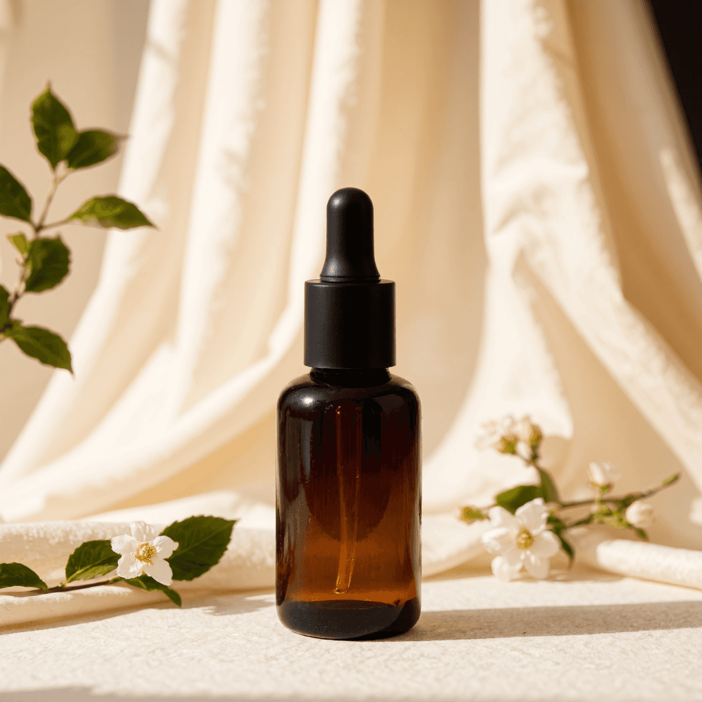 product photography of bottle of skincare product