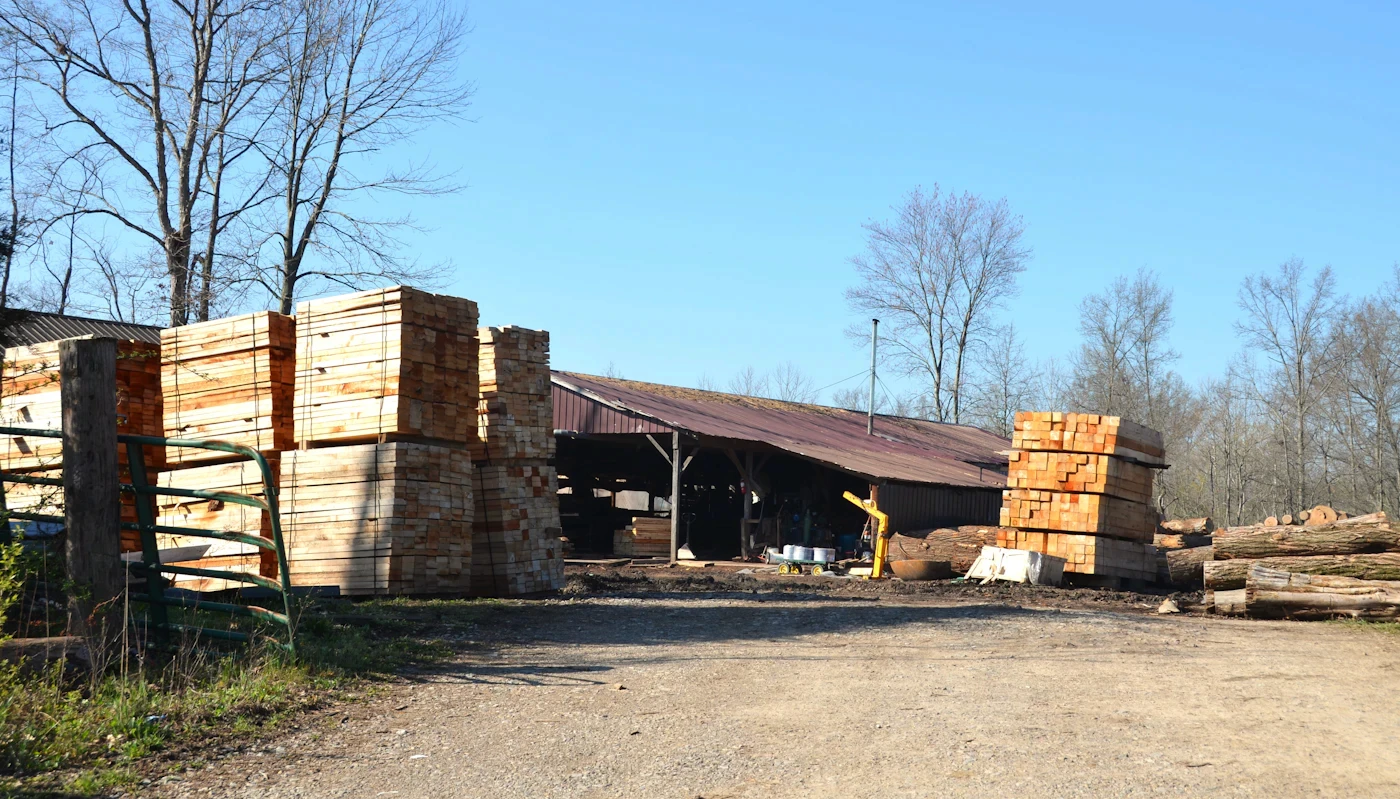Cedar from a local mill