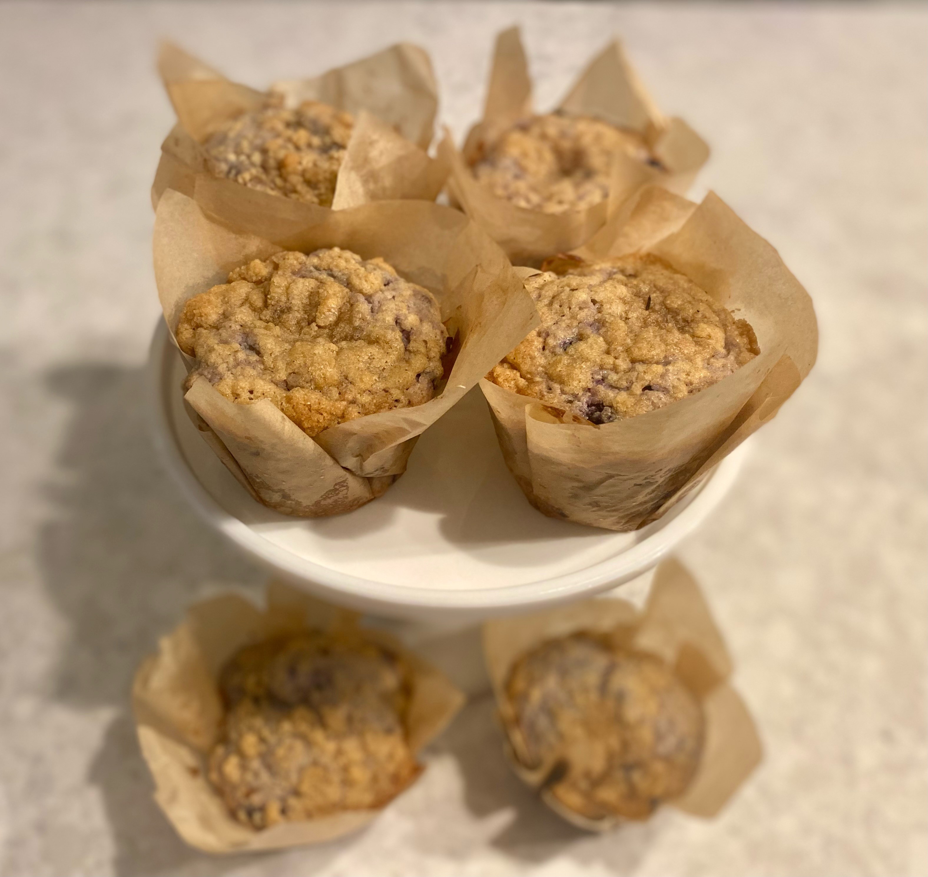 Delicous gourmet blueberry muffins made by hand in Longmont CO