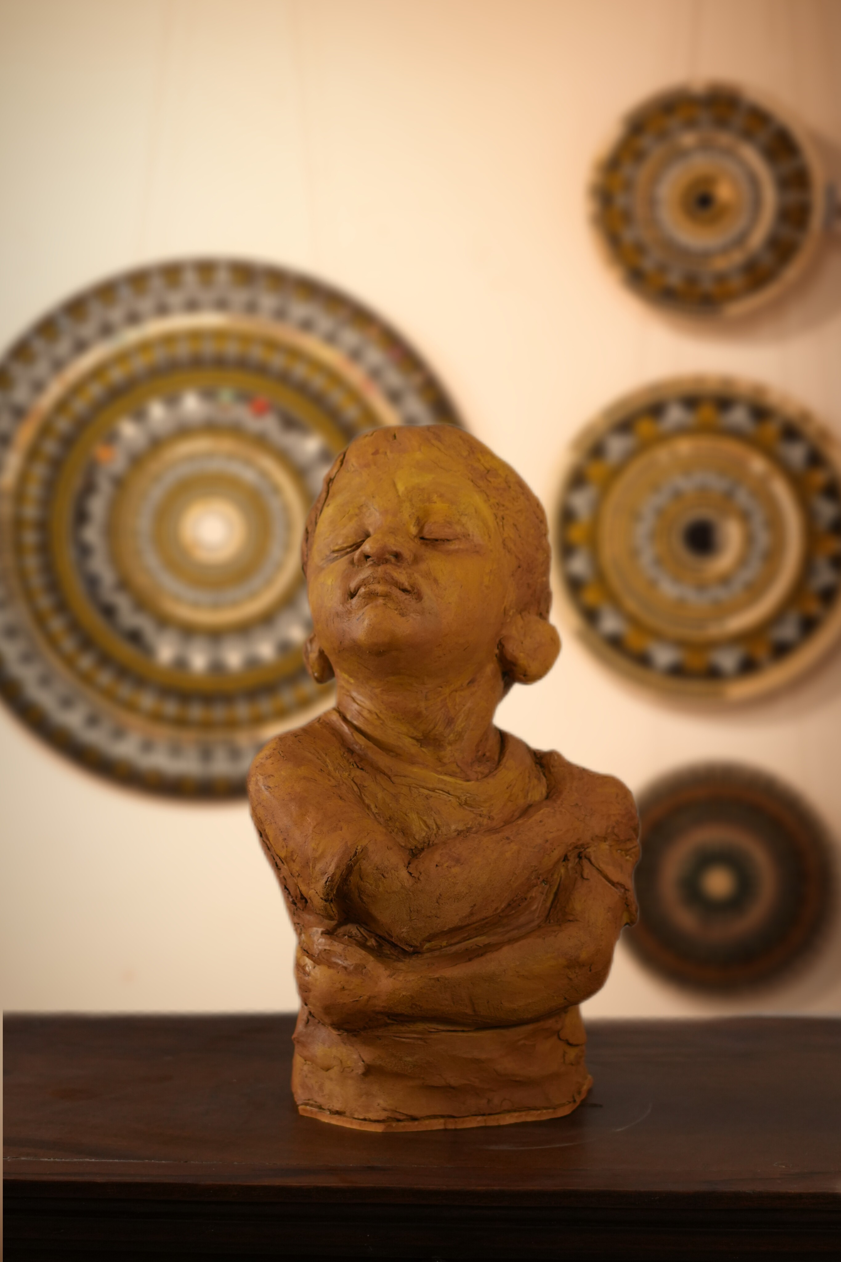 portrait sculpture of a child