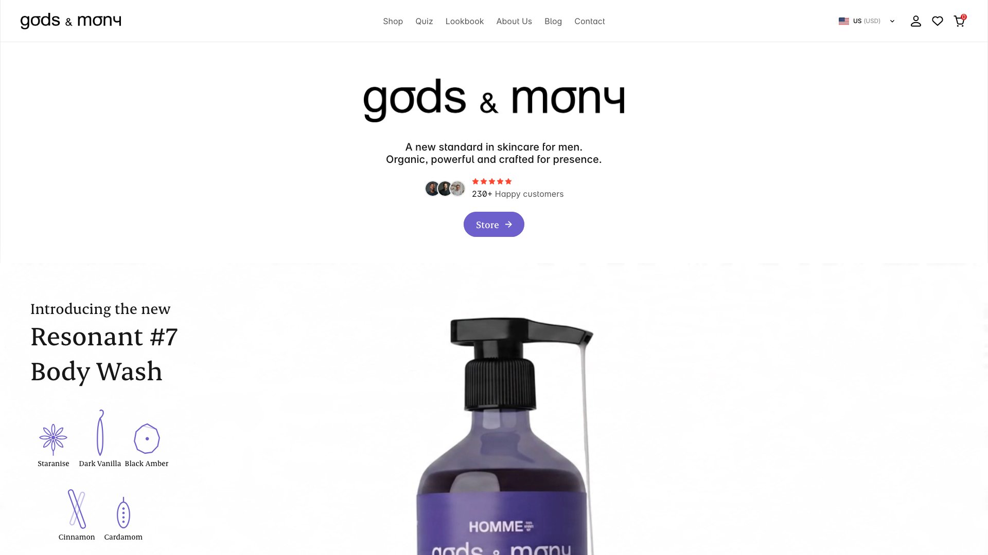 Gods and Mony homepage hero
