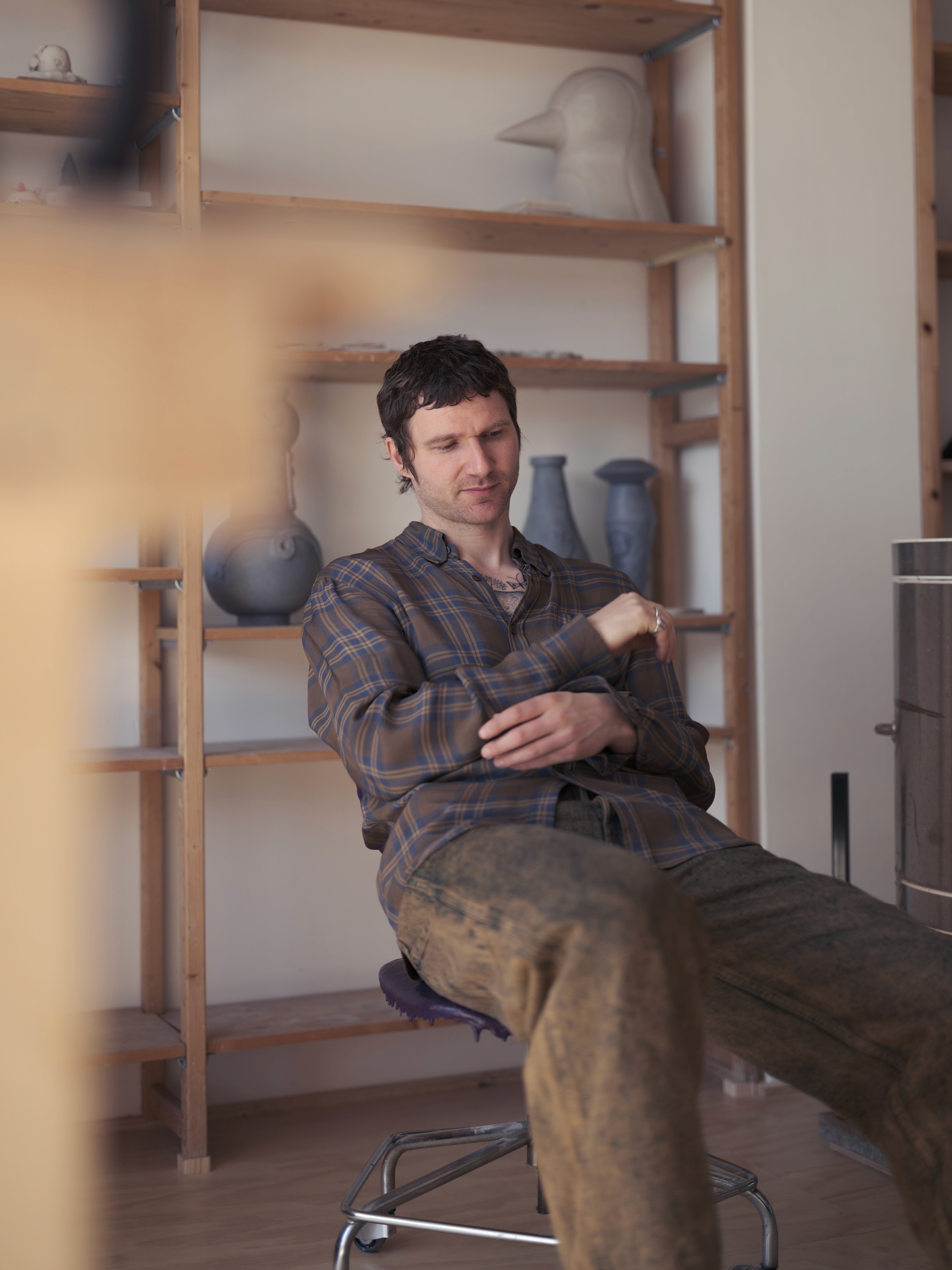 Portrait of Olf de Bruin in his Amsterdam studio