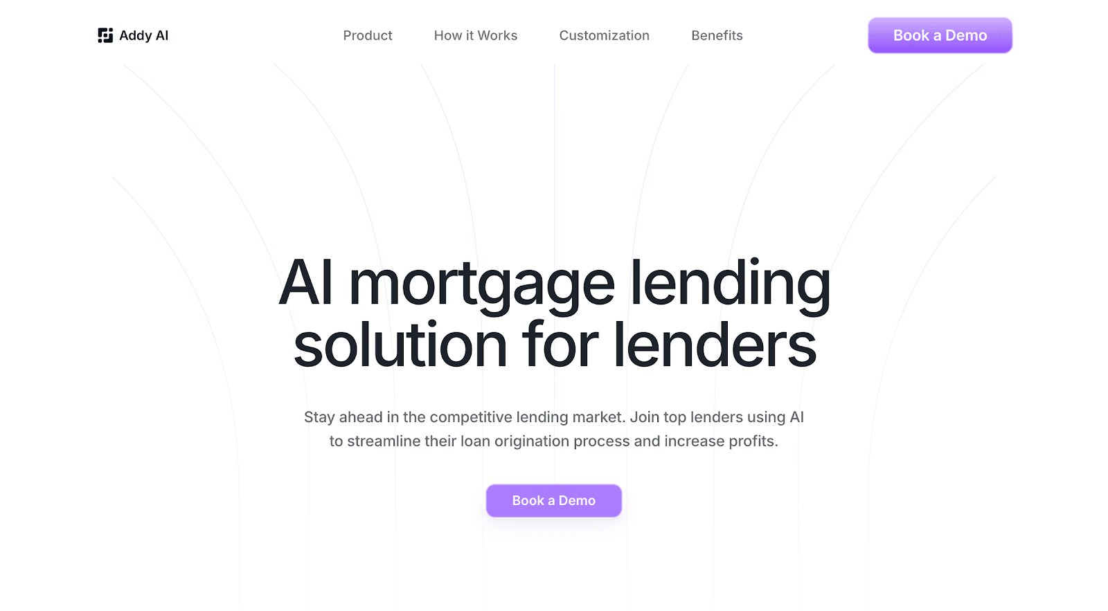 Addy website homepage