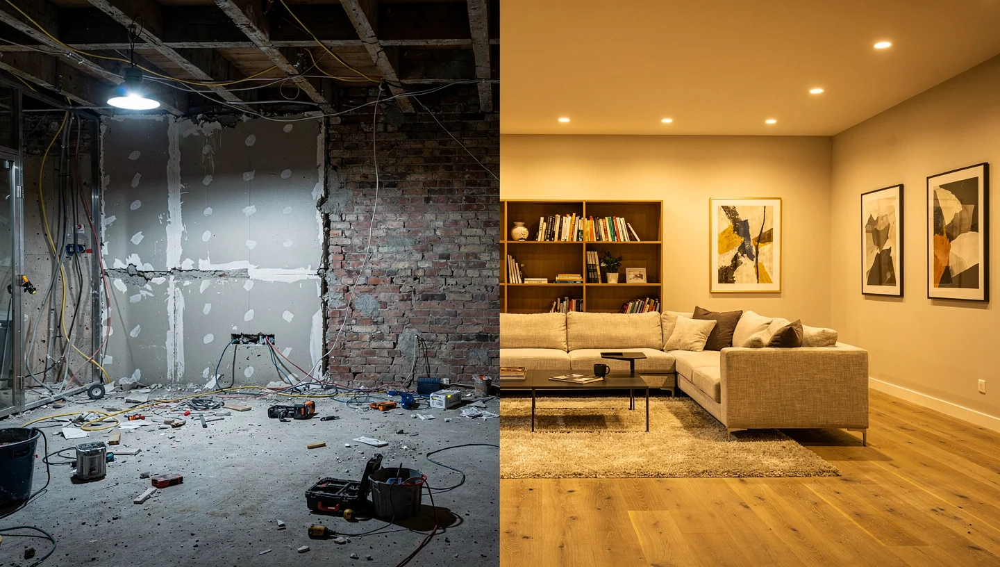 Rénovation complète appartement Suisse romande avant après transformation