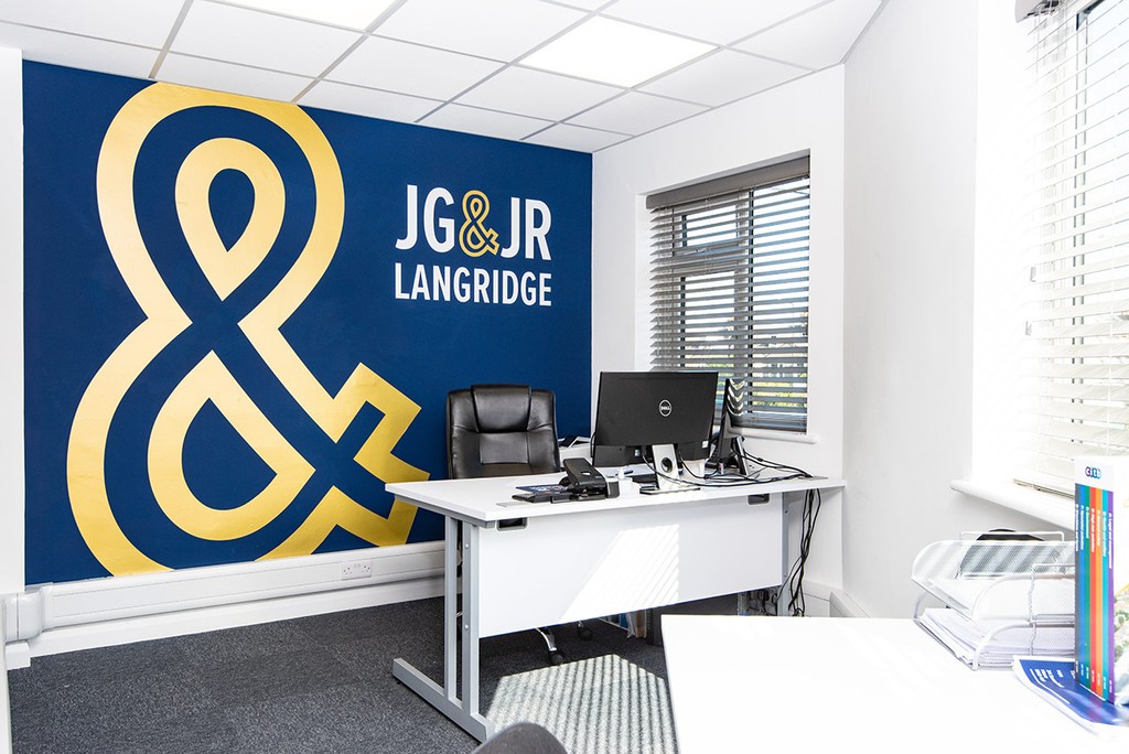 Interiro signage designs for construction company JG & JR Langridge