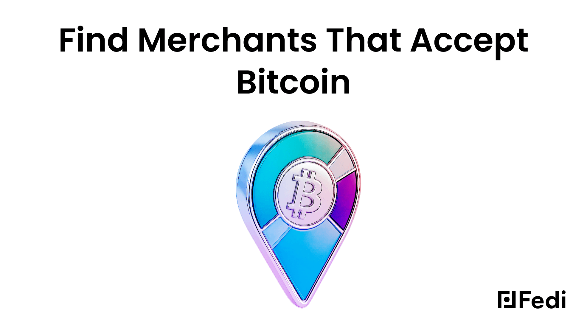 BTC Map logo displayed as a location pin with the Bitcoin symbol, alongside the Fedi logo