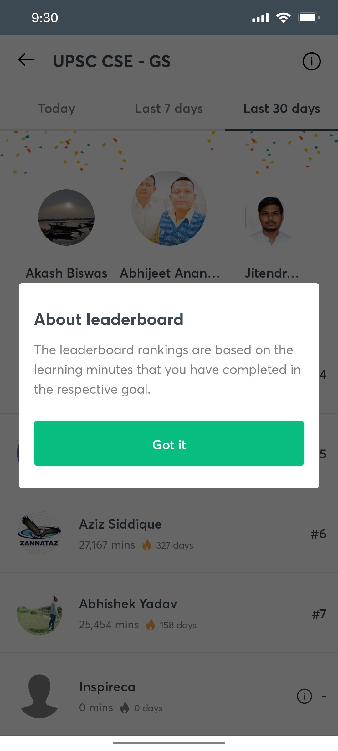 Unacademy Got it Screen