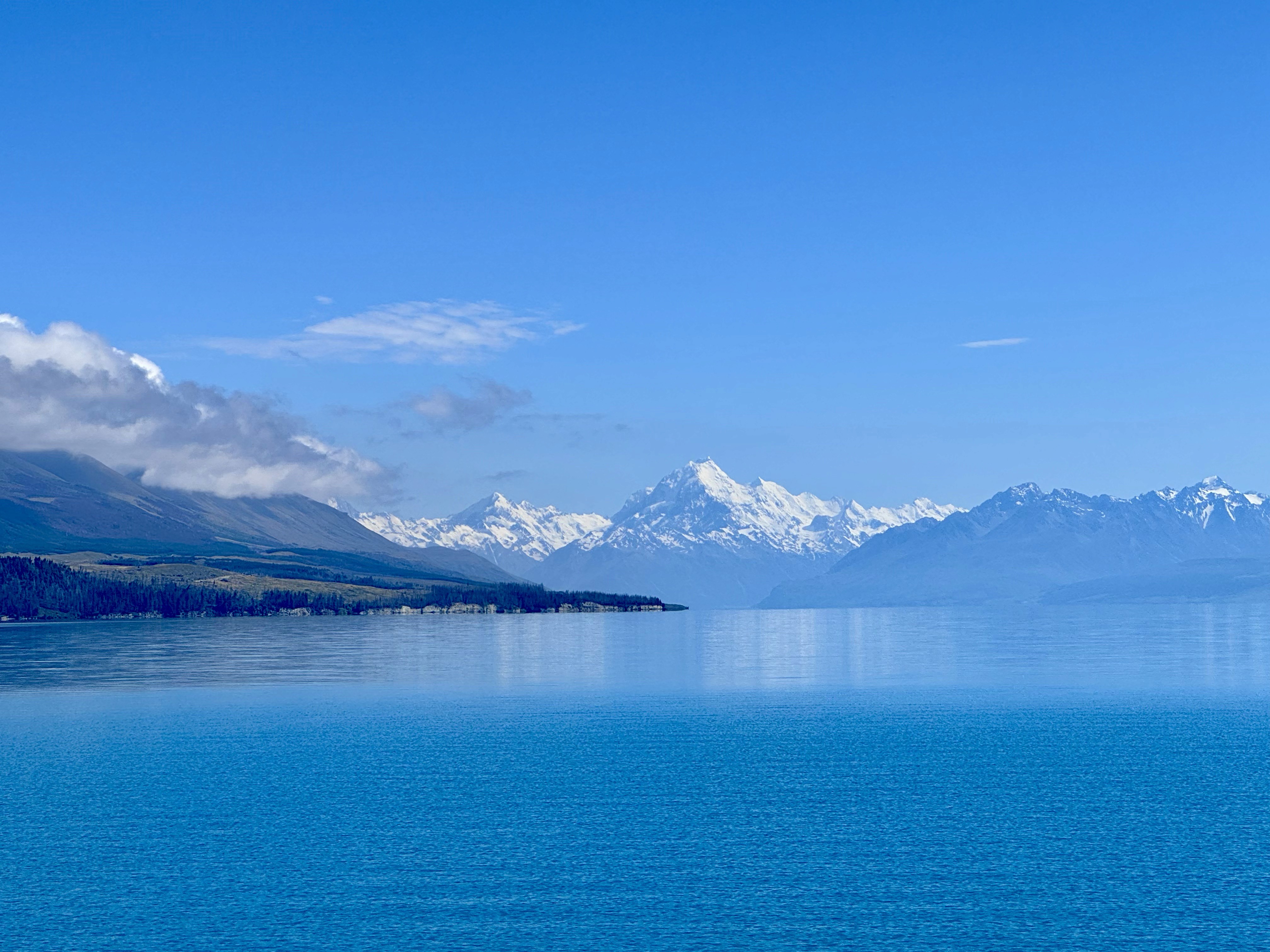 Mt. Cook up close across Lake Pukaki