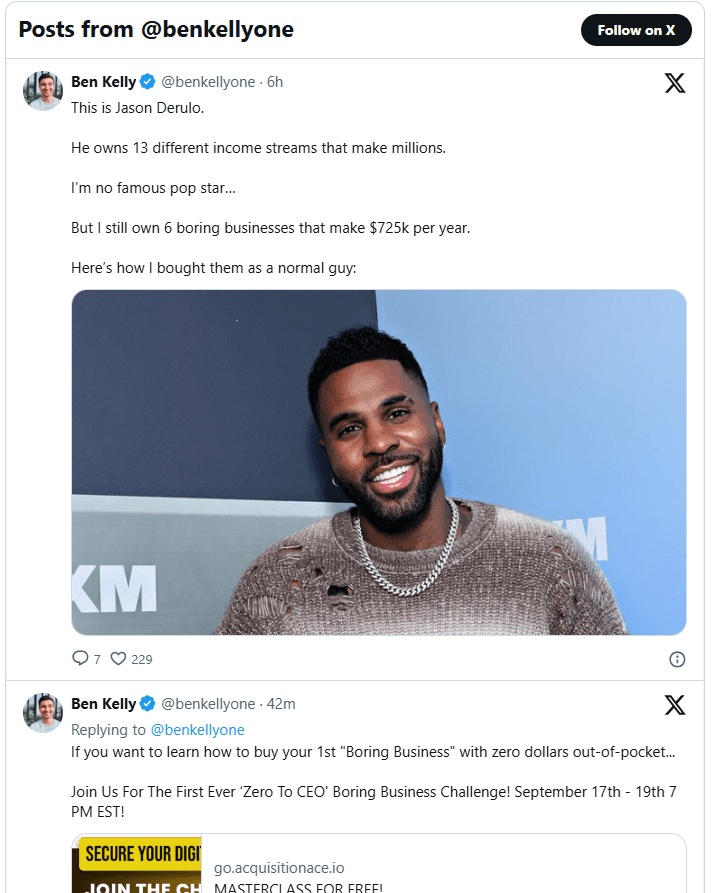 x feed embed example