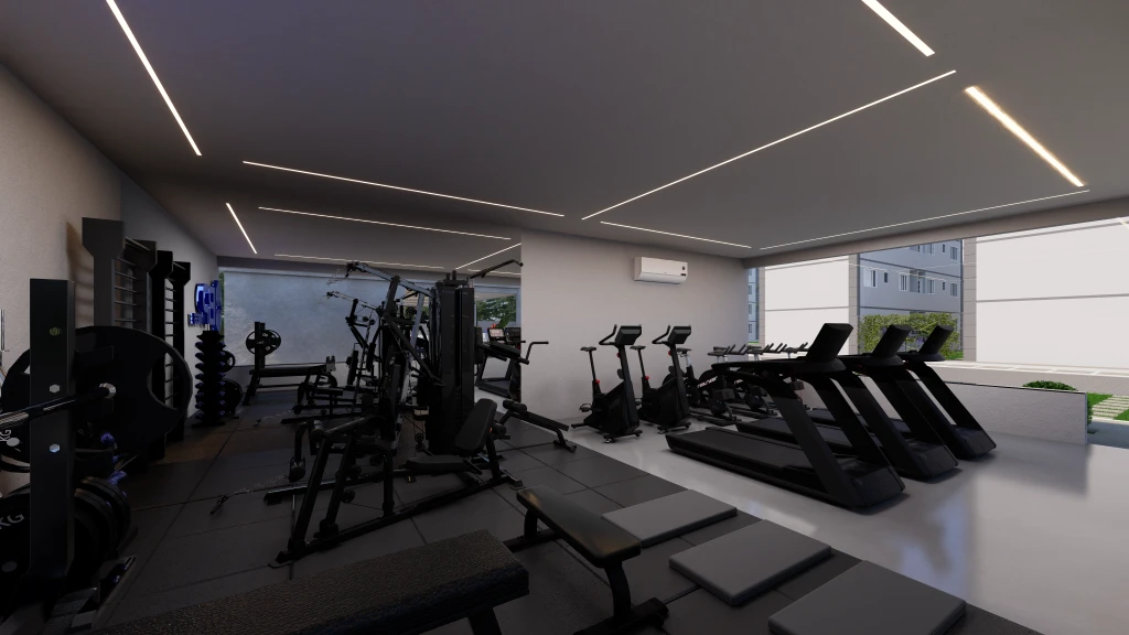 Cozinha planejada de apartamento novo