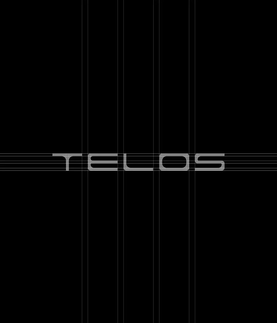 Custom wordmark designed for Telos, a concept environmental intelligence brand